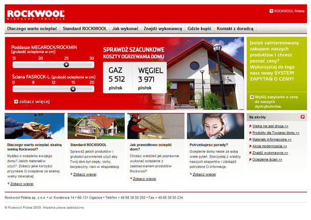 Strona korporacyjna Rockwool Polska