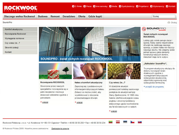 Strona korporacyjna Rockwool Polska